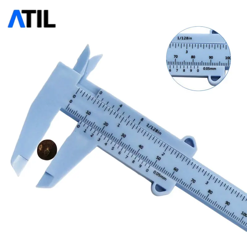 

Синий Мини штангенциркуль с нониусом, пластиковая ручка для защиты от столкновений, бытовые фотостолярные измерительные инструменты 80/150 м...