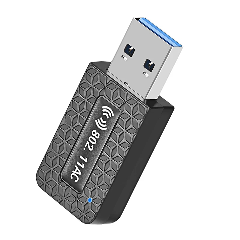 

Беспроводной адаптер RYRA USB3.0, двухдиапазонный, 2,4/5,0 ГГц, USB AC1300Mbps, сетевая карта, Usb Wifi приемник/передатчик для ноутбуков, ПК, ТВ-приставок