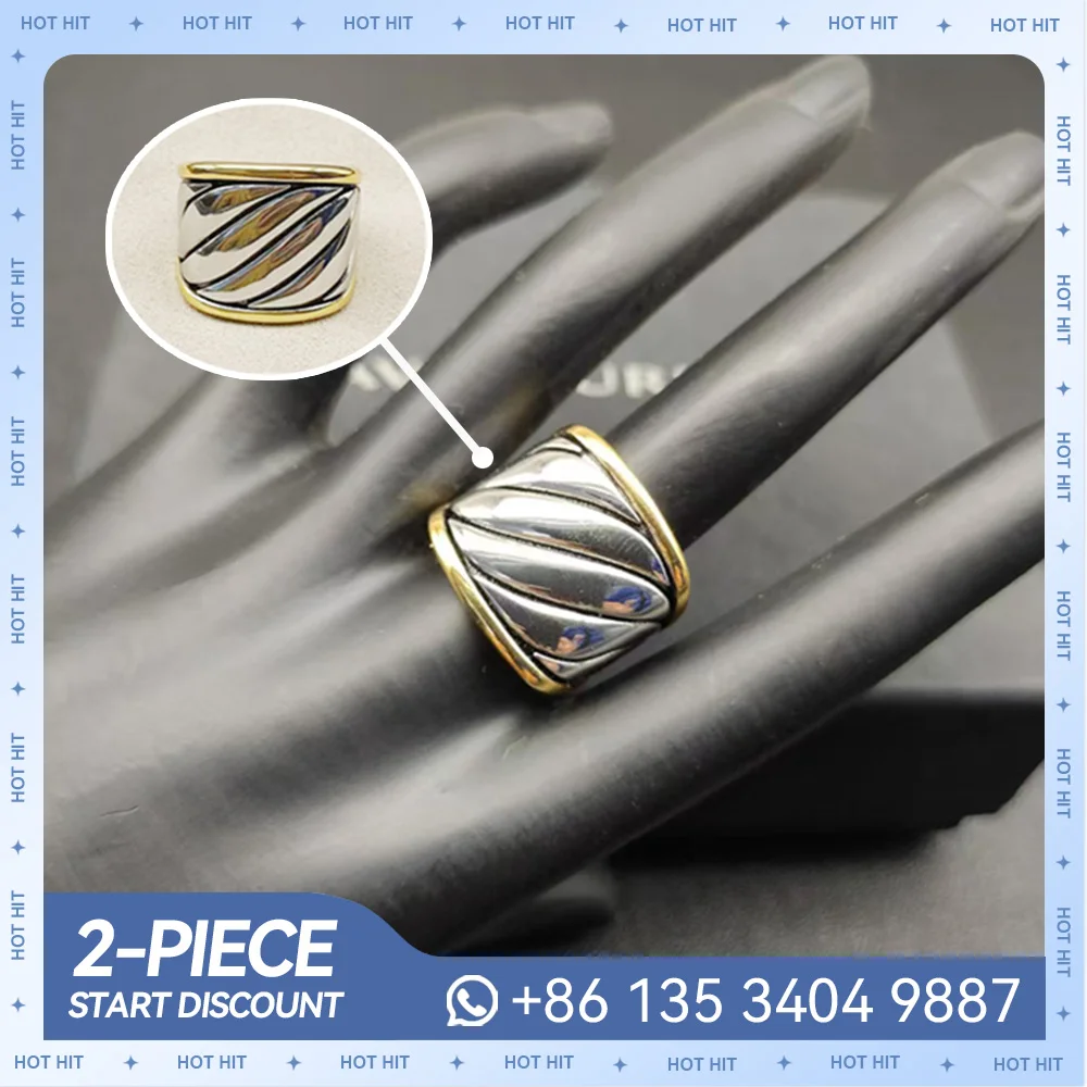 Высококачественное новое кольцо Dy из стерлингового серебра стильная атмосфера