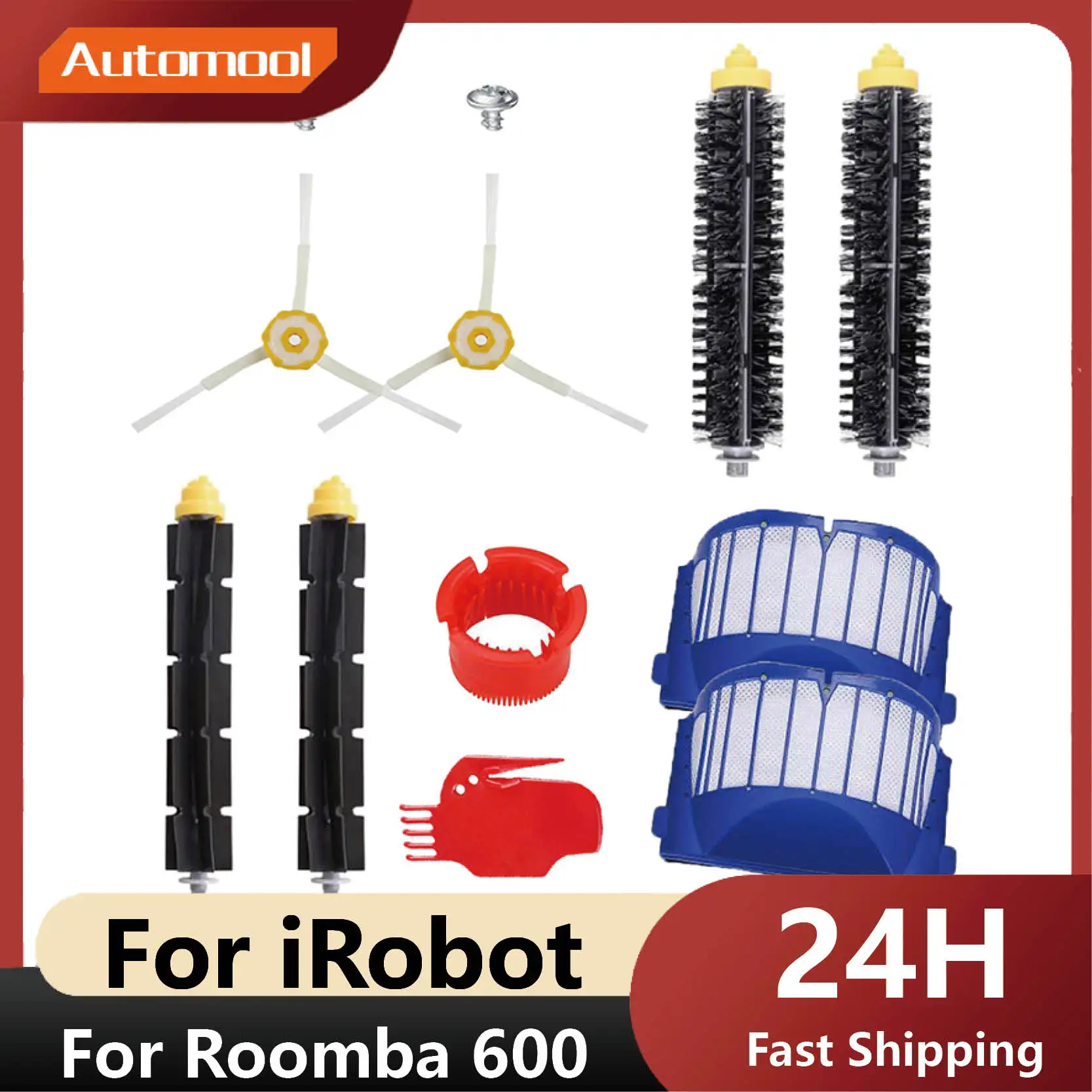 Для iRobot Roomba 600 серии 610 620 625 630 650 660 680 запасные части для пылесоса основная боковая