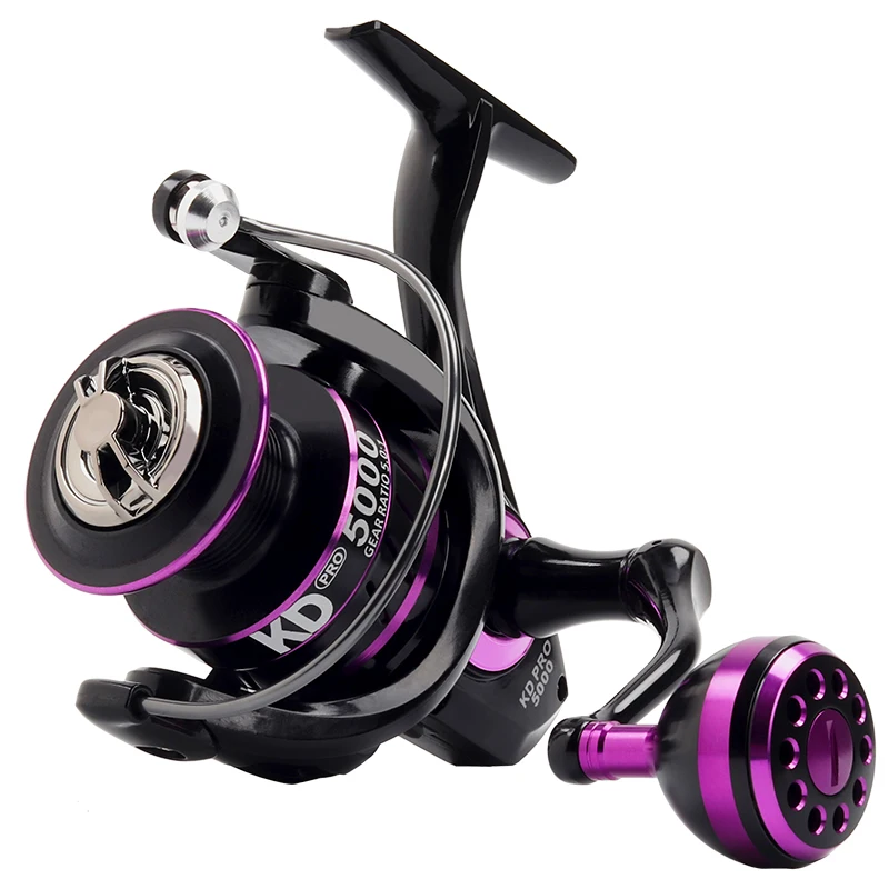 

Upgrade Spinning Reel 5.0:1 4.7:1 Gear Ratio 1000-6000 Aluminium Spool 10Kg Max Drag Carp Bass Fishing Reels Coil Saltwater 50