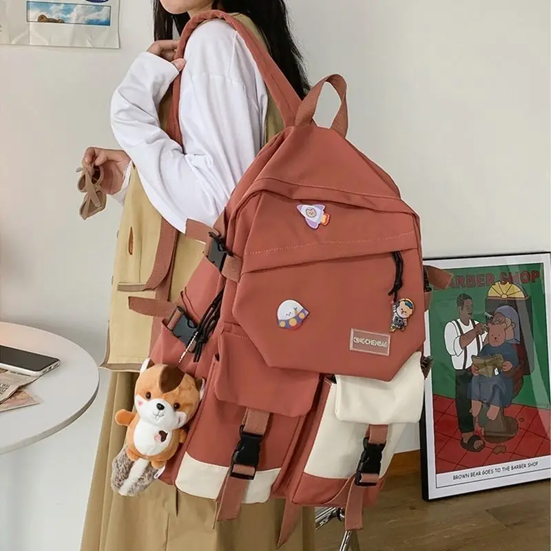 

Qyahlybz female ins shoulder bags high school primary college students backpack children boys school bags