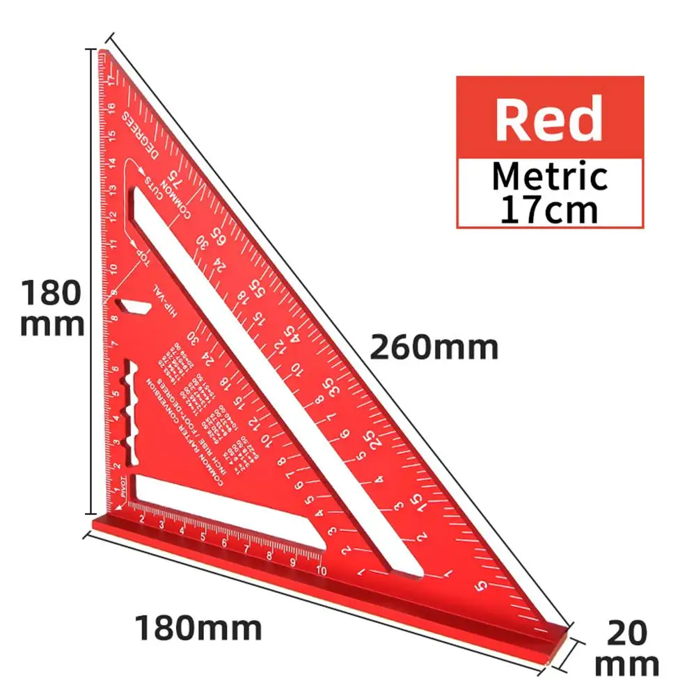 7-дюймовая Треугольная Линейка Измерительный Инструмент