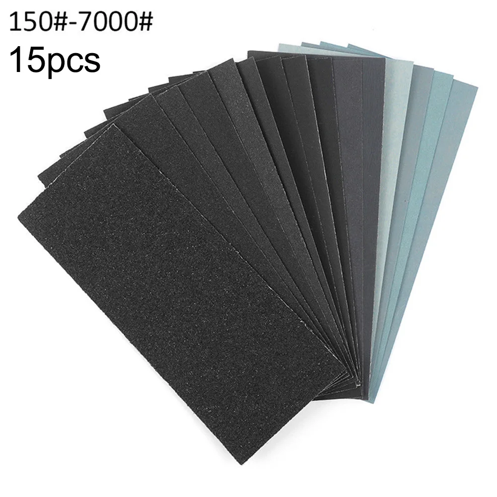 Sand Paper Sandpaper 14*6mm 150-7000 Grit 15pcs 2.28x5.55 Inch Car Headlights Cars DIY Products Drywalls Furniture