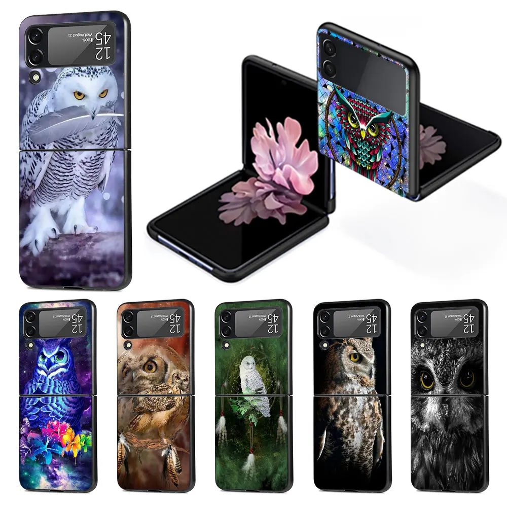 

Чехол для телефона Samsung Galaxy Z Flip4 Flip3, флип-чехол с рисунком совы, Ловец