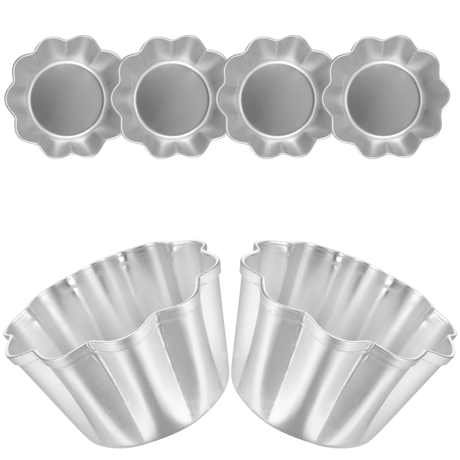 

6Pcs Muffin Cake Molds Multi-function Muffin Cups Metal Baking Molds Baking Accessory