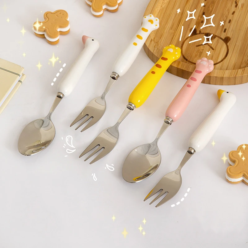 Милый детский набор уточка для школы милая Корейская портативная дорожная