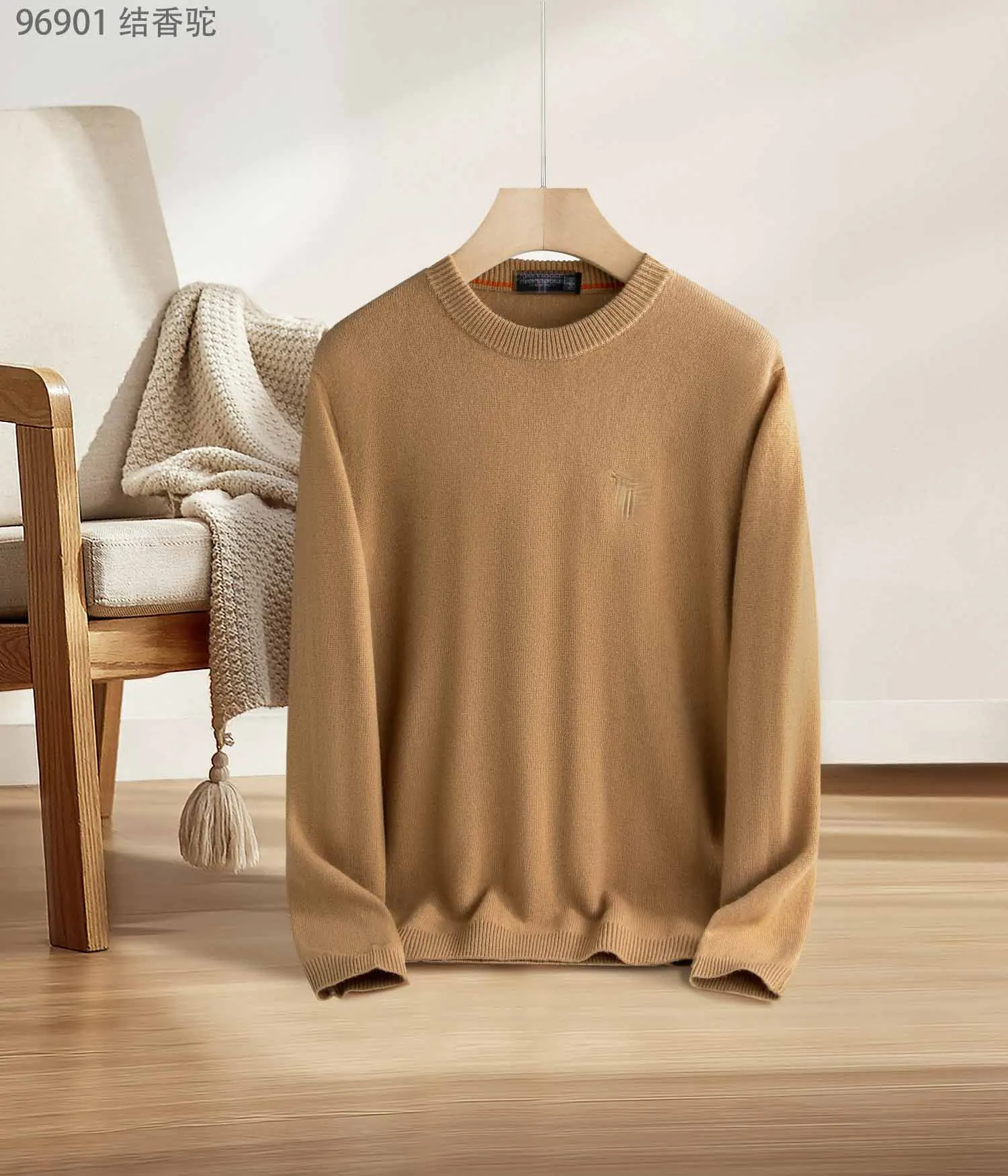 Новый кашемировый свитер с длинными рукавами DIKUM's Boutique на осень и зиму 2025 года