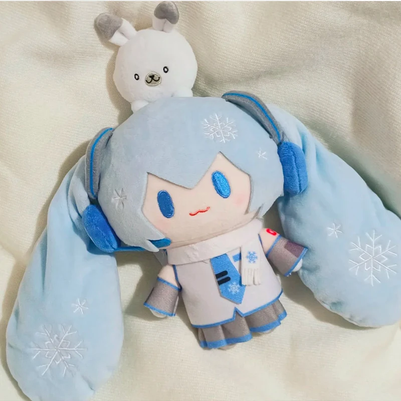 Фото 15 см Hatsune Miku Snow Series плюшевая кукла Kawaii Q версия плюшевые рюкзаки игрушки фигурки брелок сумка кулон игрушка в подарок №2