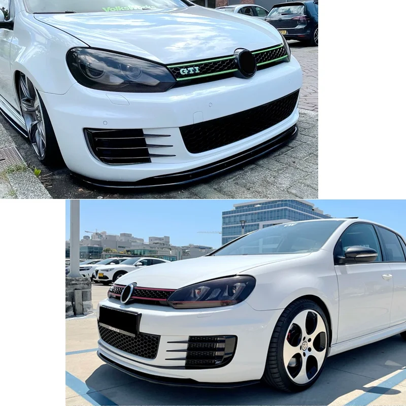 Фото 2 шт. для Volkswagen VW Golf 6 MK6 GTI GTD 2009-2012: накладки на решетку переднего бампера и рамки противотуманных фар №2