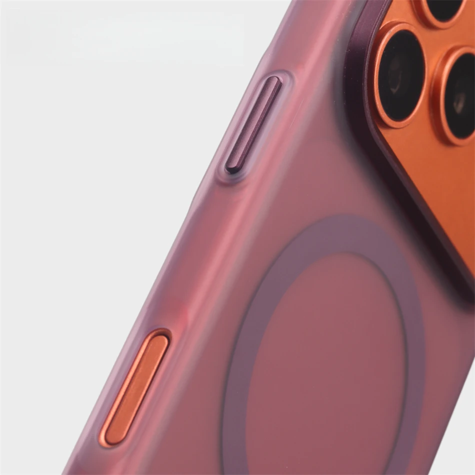 Фото Чехол для iPhone 17 16 15 18 Pro Max Air Business Simple Frosted Clear с поддержкой MagSafe, ударопрочный, магнитный, тонкий, жесткий №4