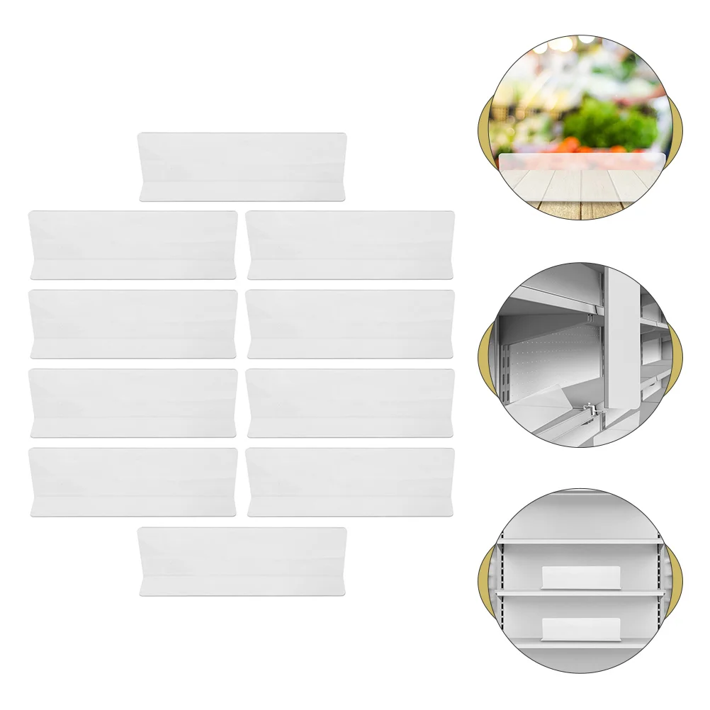 

20 Pcs Kitchen Cabinet Shelf Transparent Dividers Classification Plates Adjustable Shelving Closet Purse Organizer Partition