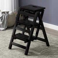 shipping solid wood household multifunctional two step folding ladder step stool indoor climbing ladder dual use small