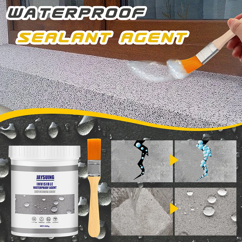 

30/100g Waterproof Coating Invisible Paste Sealant Polyurethane Glue With Brush Adhesive Repair Glue For Home Roof Bathroom