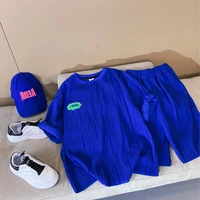 boys clothing set summer klein blue casual sport teen streetwear kids clothes t shirt shorts two pieces trendy cool child outfit