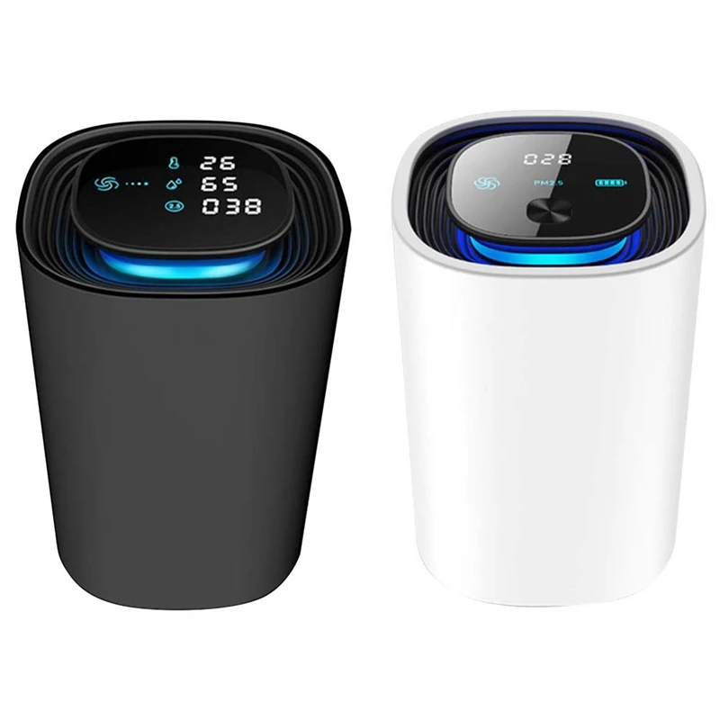 

Wireless Intelligent Air Purifier & Ionizer Portable Smart PM2.5 Air Quality Monitor Car Air Purifier