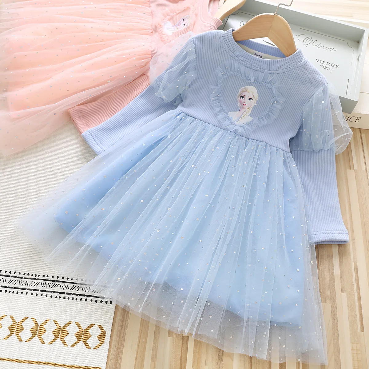 

Осенние детские платья для девочек, кружевное платье принцессы с надписью «Холодное сердце» из 2 вещей, вечерний костюм, платья для девочек ...