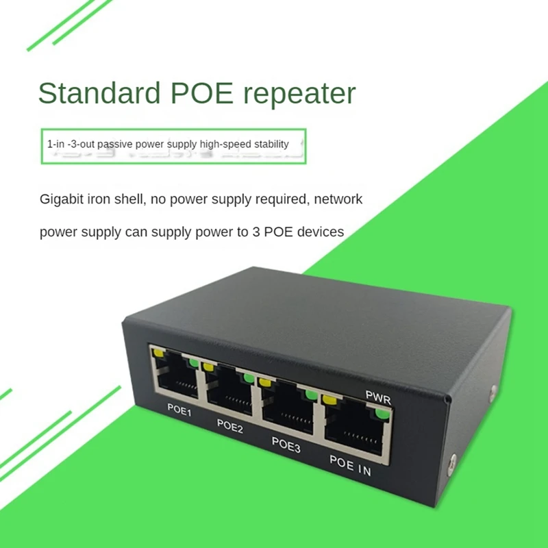 Фото 4-портовый гигабитный PoE-удлинитель 100/1000M, сетевой коммутатор-удлинитель IEEE802.3Af/At, Plug&Play для PoE-коммутаторов, NVR, IP-камер, AP-DTA9 №4