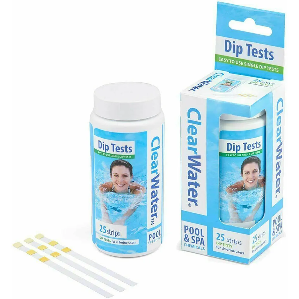 

1Bottle Chlorine Dip Pool SPA Test Strips Hot Tub Swimming Tester Paper Water PH Total Alkalinity Total Hardness Test