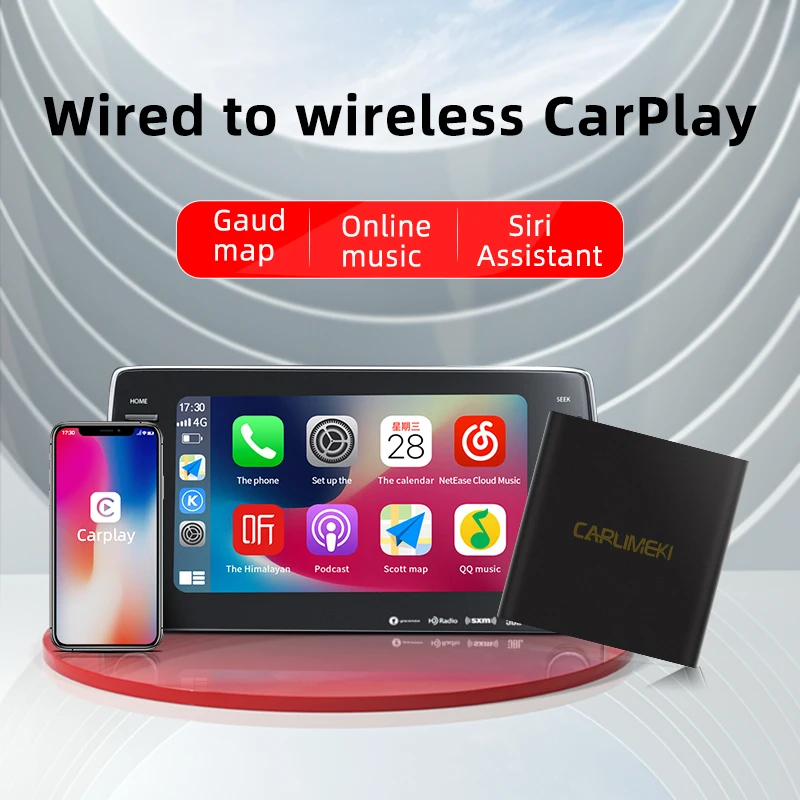CARLIMEKI Wireless Carplay Tpyec Usb Plug And Play For Iphone Adapt to iOS16 Converter  For Audi Benz Honda Toyota Ford