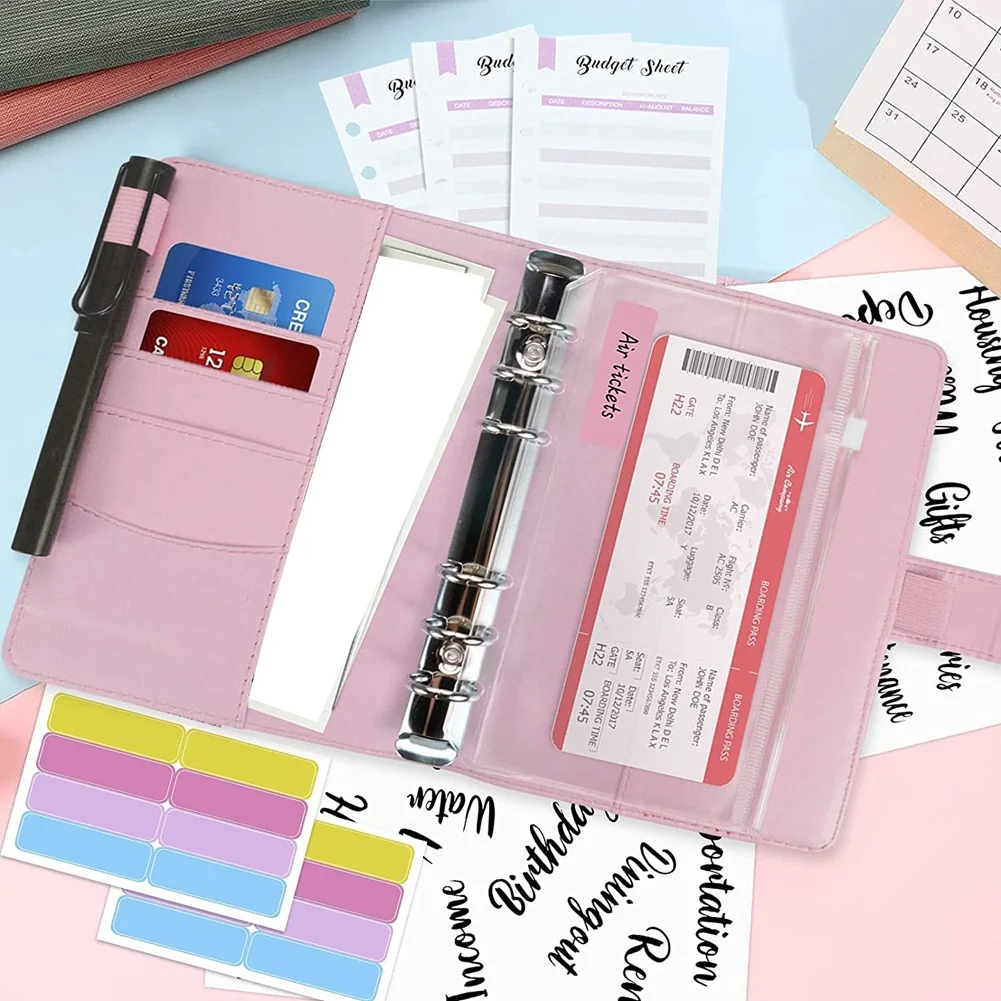 

Budget Binder Set - Budget Binder with Cash Envelopes, Cash Organizer Money Saving Binder Cash Envelopes for Budgeting B