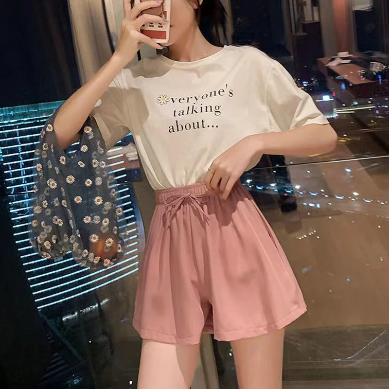 Новинка 2022 летние женские шорты юбка-шорты модные мягкие широкие брюки с высокой