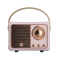 retro bluetooth speaker hm11 classical retro fm radio receiver portable decoration mini speaker travel player birthday gift