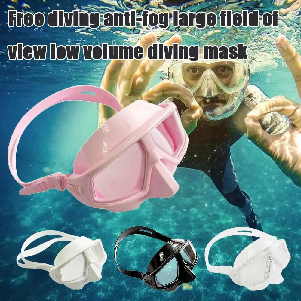 

Adjustable Free Diving Goggles Anti-fog Waterproof Scuba Accessories Snorkeling Swimming Face Dive Guard Glasses Eyewear W5u5