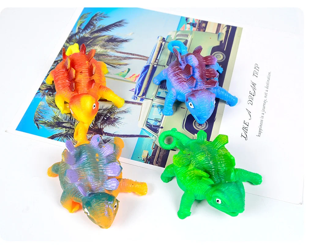 Детские забавные воздушные шарики надуваемые динозавры антистресс для рук