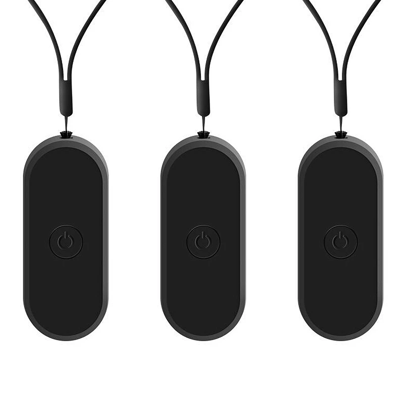 

3X Hanging Neck Air Purifier, Stylish Personal Wearable Mini Portable Negative Ion Air Purifier Black