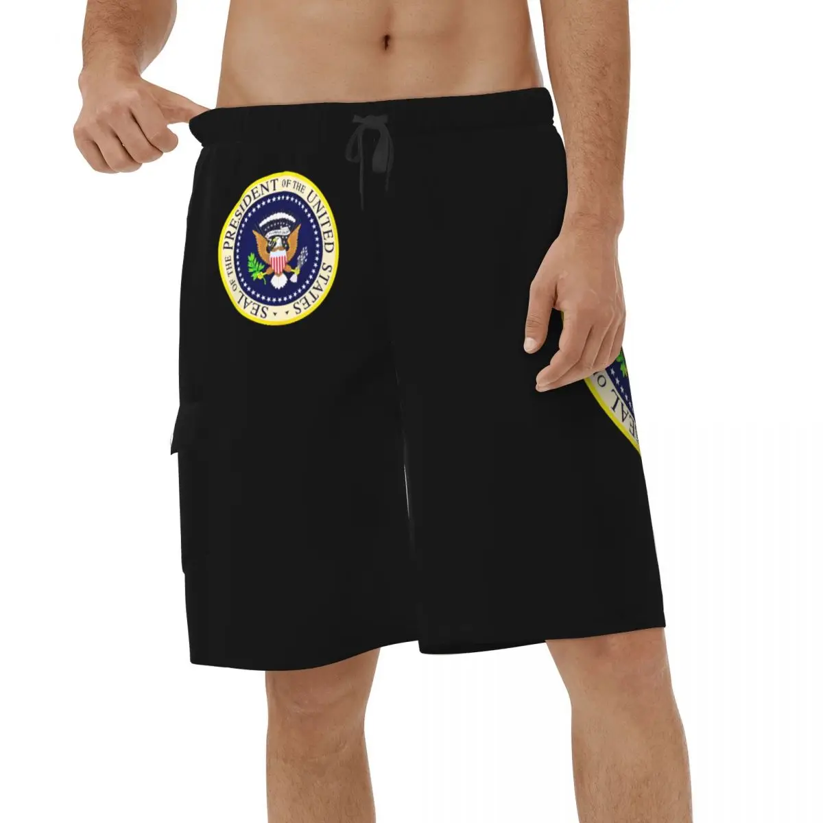 

Seal Of The President Of The United States Flag Shorts 3D Men's Swimming Shorts Casual Men Beachwear