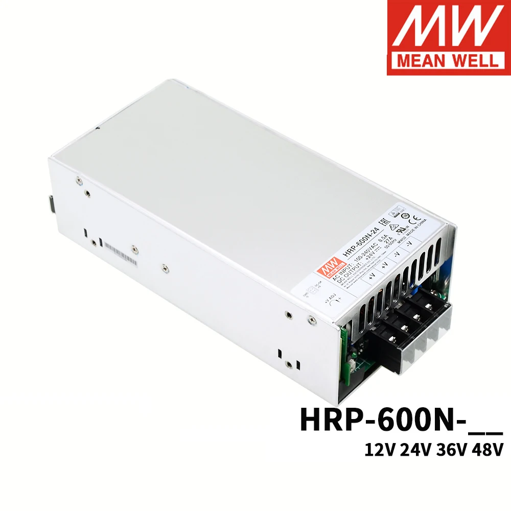 

Mean Well HRP-600N 110/220 В переменного тока в постоянный ток 12 в 24 в 36 в 48 в 600 Вт одиночный выходной импульсный источник питания с функцией PFC 250% пиково...