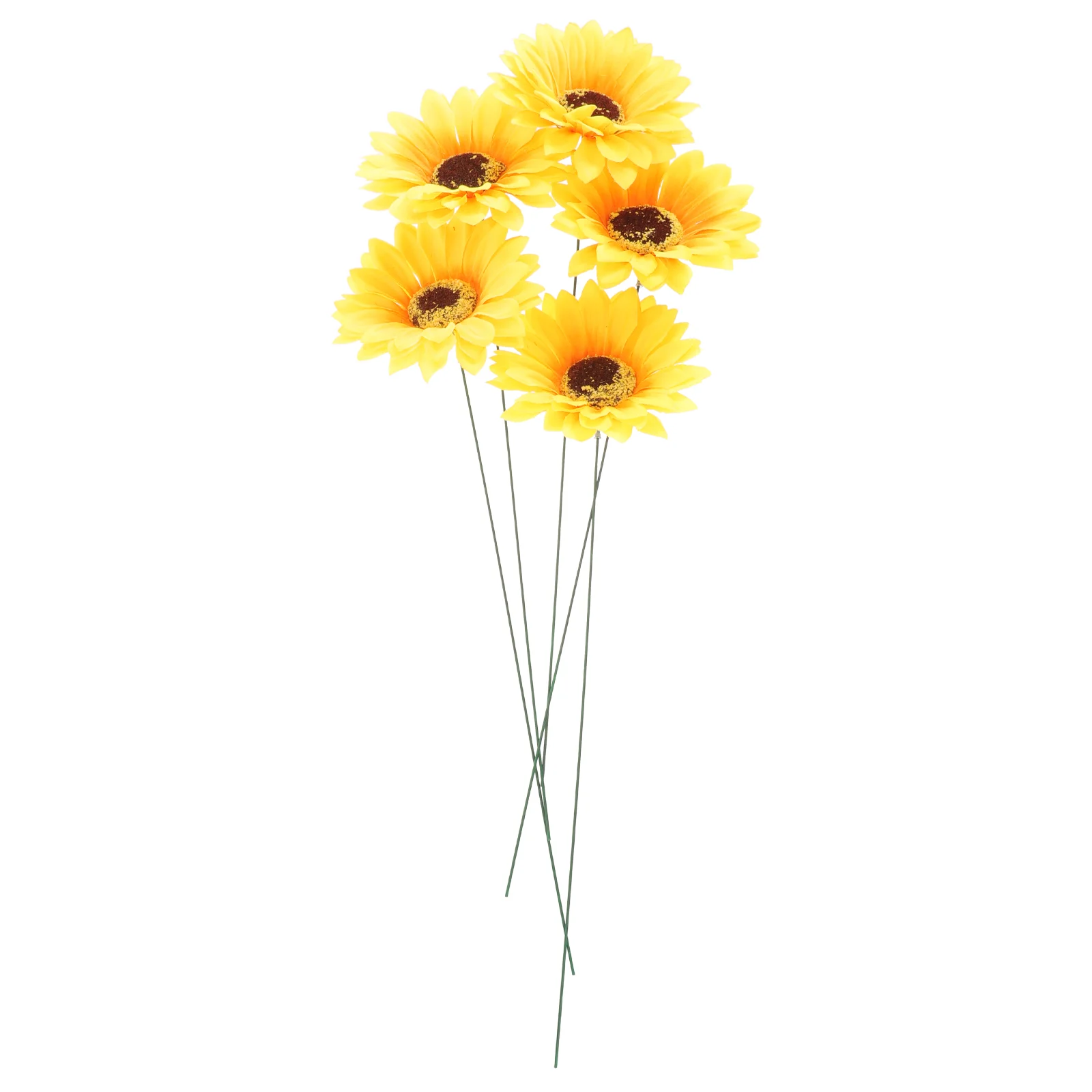 

5Pcs Sunflower Garden Stake Garden Stable Sunflower Yard Decor Lifelike Flower Stake Outdoor Decoration