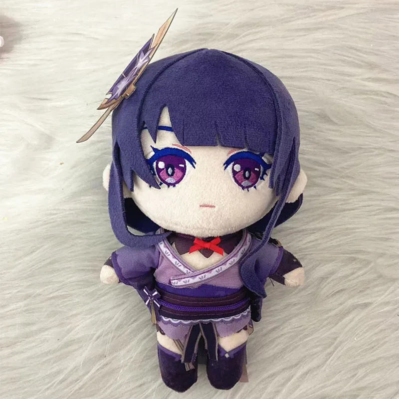 

20cm Anime Game Genshin Impact Beelzebul Raiden Shogun Plush Doll Pillows Toy Cosplay Cartoon Props Accessories Kids Gift