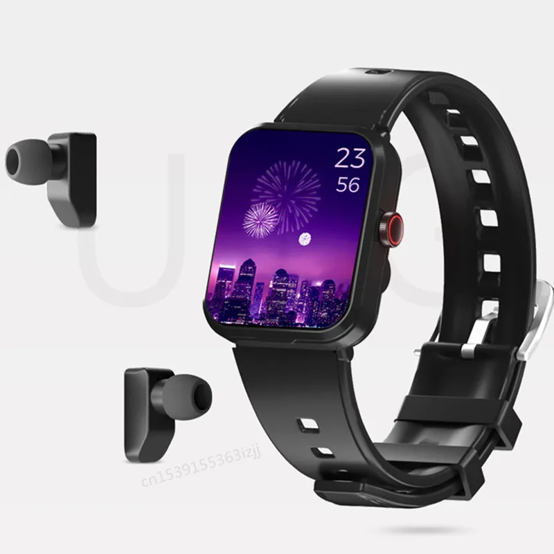 

Smart Watch S6 Bracelet 2 in 1 TWS Wireless Headsets Heartrate Blood Pressure BT Call Man Woman Smartwatch Earbud Wristband