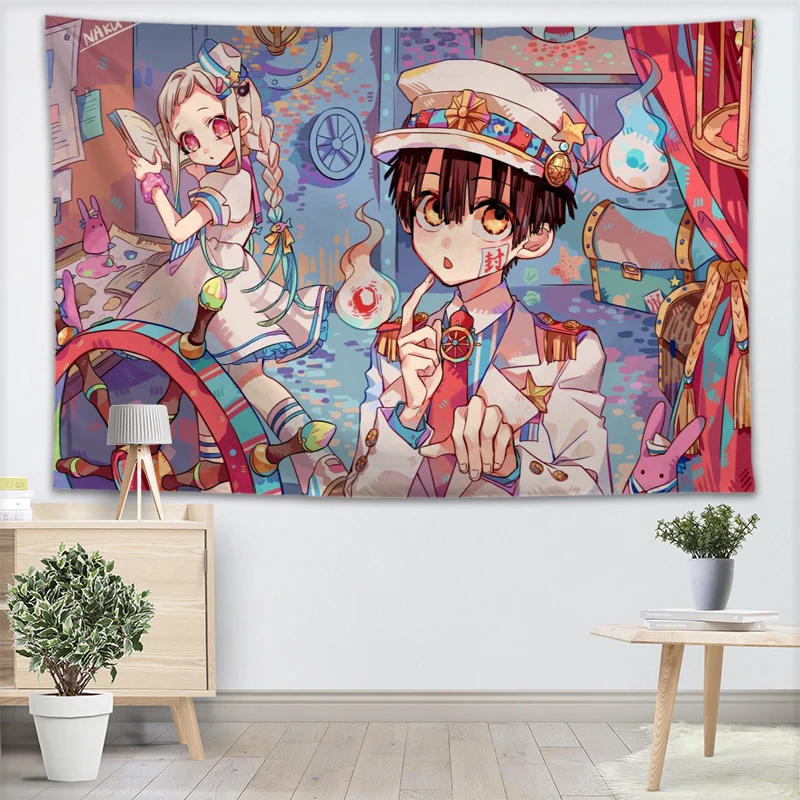 

Toilet Bound Hanako Kun Anime Tapestry Cartoon Home Decoration Hanging Wall Fabric Hippie Bohemian Aesthetic Room Decor Cloth