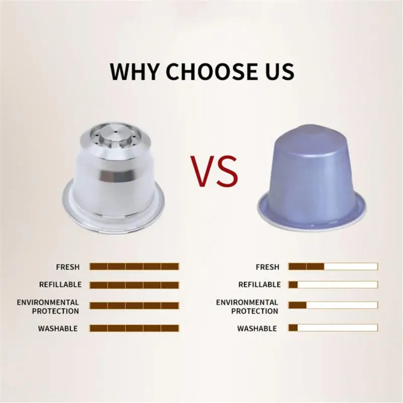 

Refillable Coffee Filters Stainless Steel Espresso Coffee Maker Capsule For Nespresso Machine Reusable Filter Coffee Pods