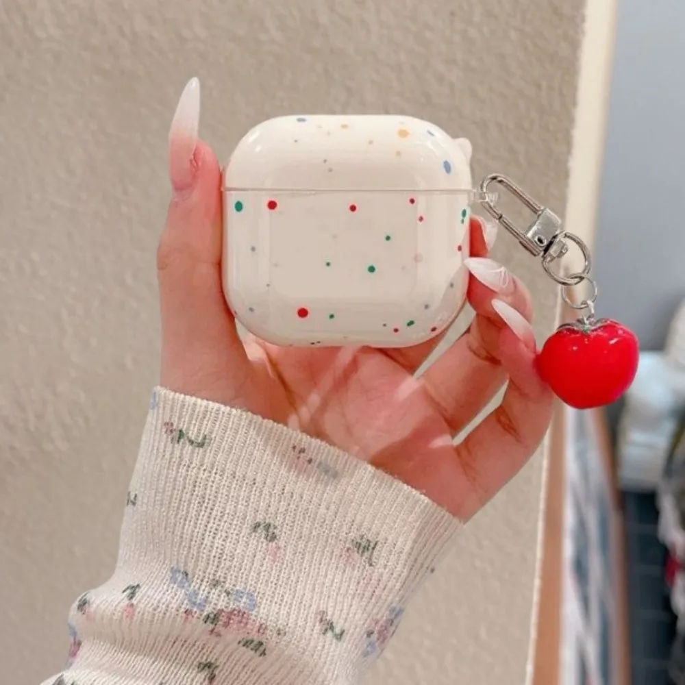 Чехол для AirPods 4 цветной точечный сахар чехол наушников Pro 1 2 3 подвеска с помидором