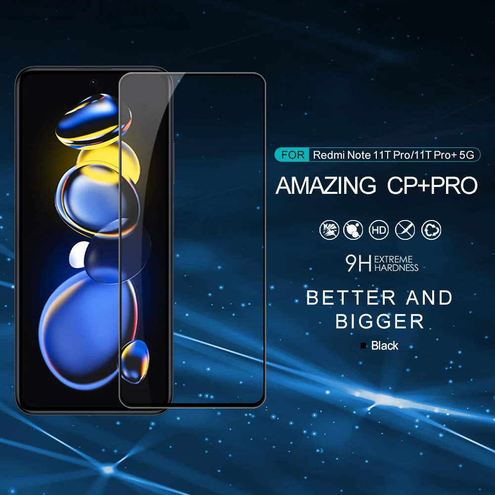 

for Xiaomi Redmi Note 11T Pro+ Glass Screen Protector NILLKIN CP+ Pro Front Tempered Glass for Xiaomi Redmi Note 11T Pro