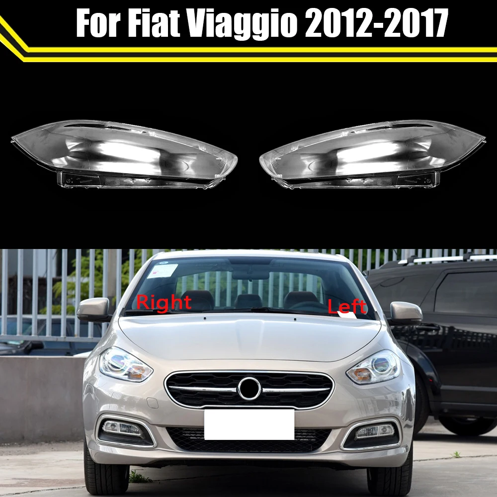 Крышка передней фары автомобиля прозрачный чехол для Fiat Viaggio 2012 ~ 2017