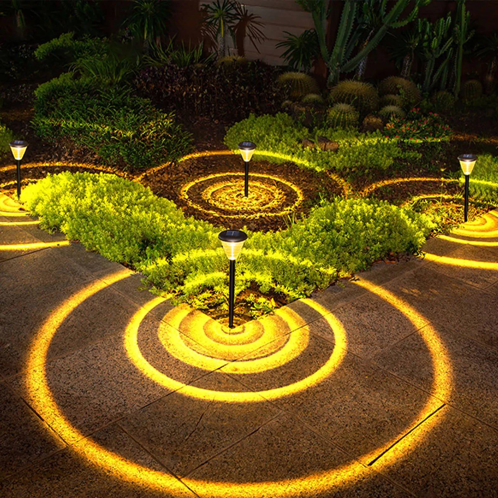 

Outdoor Solar Powered Lamp Creative LED Solar Garden Lights Waterproof Landscape Lighting For Pathway Patio Yard Lawn Decoration