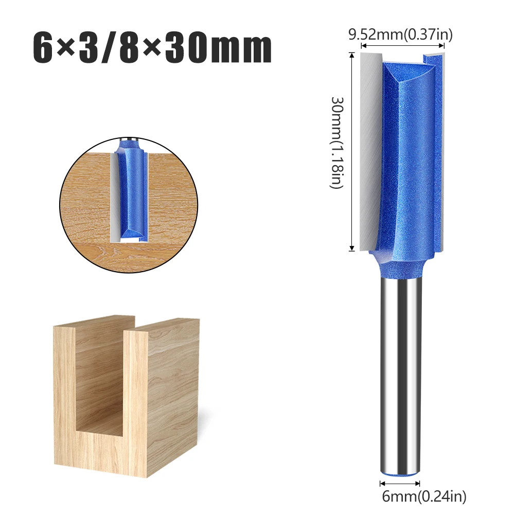 

Прямой хвостовик 6 мм 1/4 дюйма, вольфрамовый карбид, фреза с двойной канавкой, фреза, Деревообрабатывающие инструменты