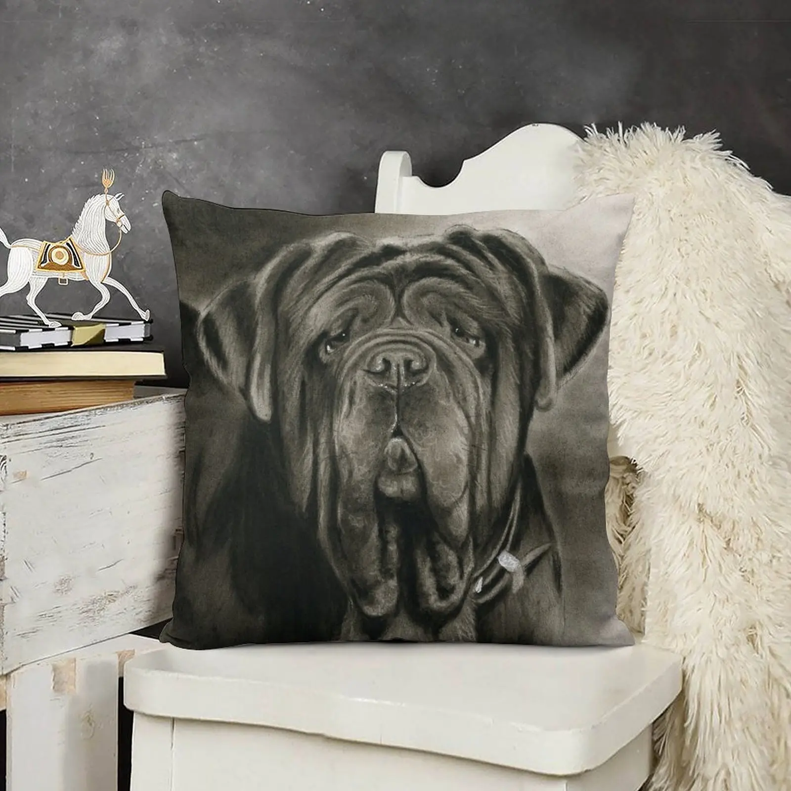 Неаполитан Мастиф Мастино Неапольтано Декоративная подушка Пледы Наволочки