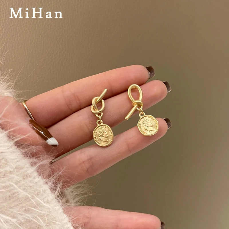 

Mihan 925 Silver Needle Trendy Jewelry Geometric Earrings 2022 New Trend Gold Color Drop Earrings For Women Party Gifts