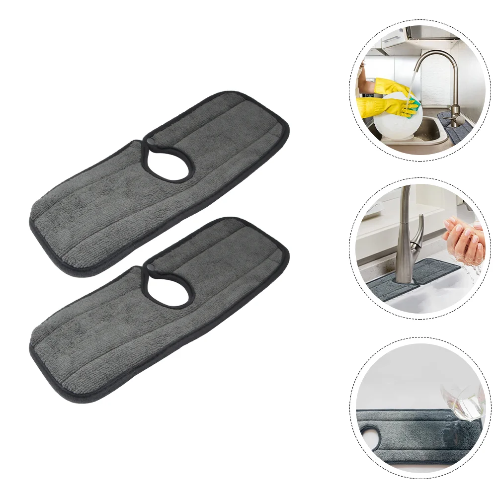 

2 Pcs Hand Basin Cushion Kitchen Water Pad Wash Basin Water Absorption Mat