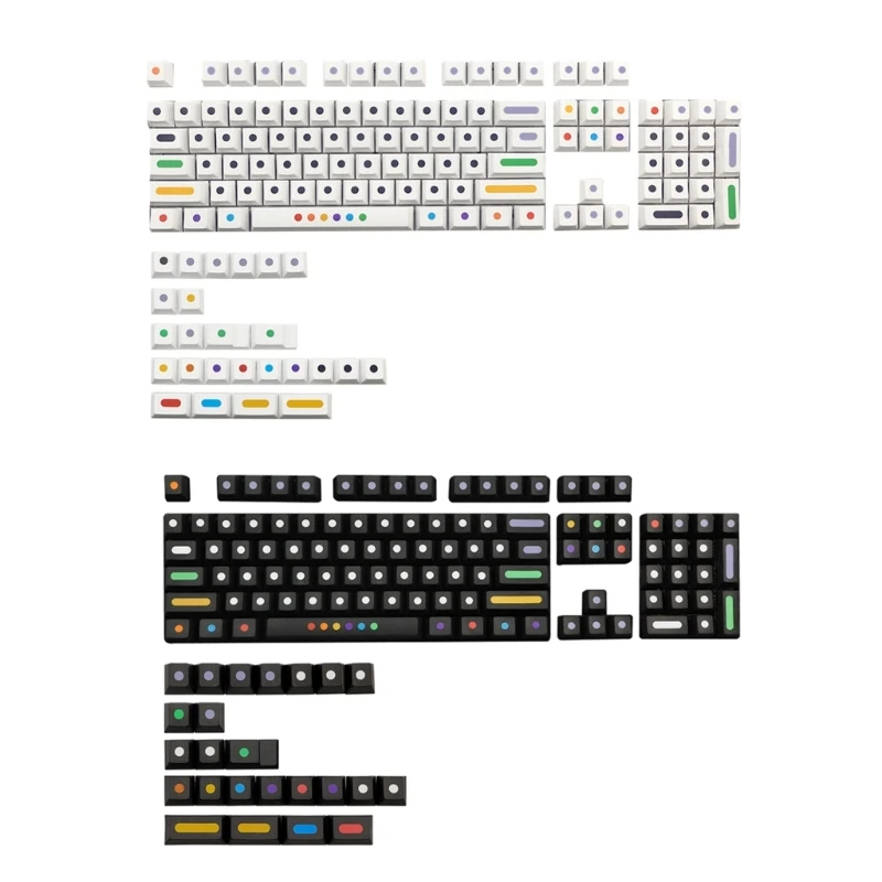 

Колпачки для клавиш 128 клавиш PBT, Набор колпачков для механических игровых клавиатур MX