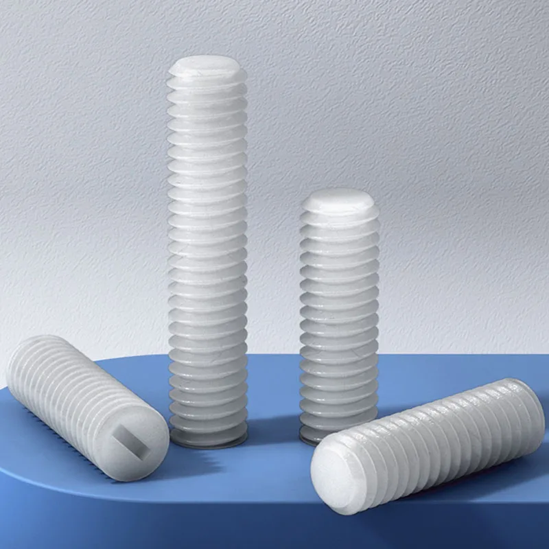 2/20 шт Φ * 5/6 нейлоновый шлицевый болт белая пластиковая резьба плоская головка