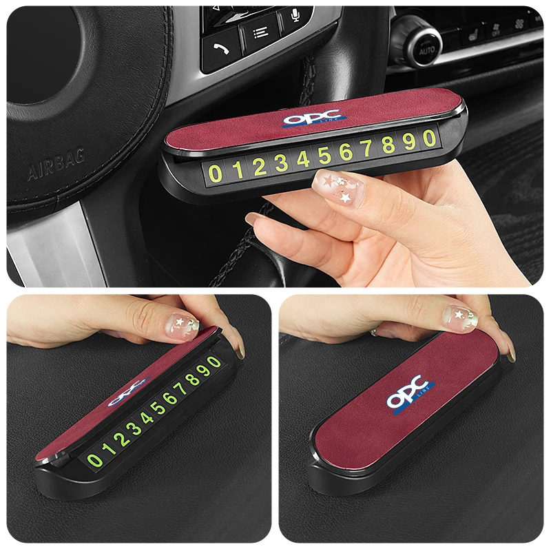 Автомобильная Временная планшетовая парковочная наклейка с номером телефона