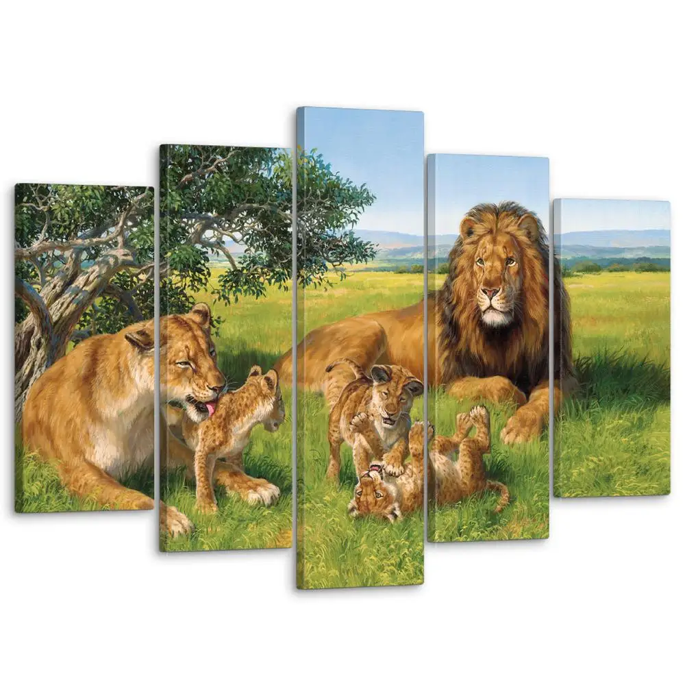 Модуль дом Модульная картина для интерьера / Картина на стену Тигры/ Животные |