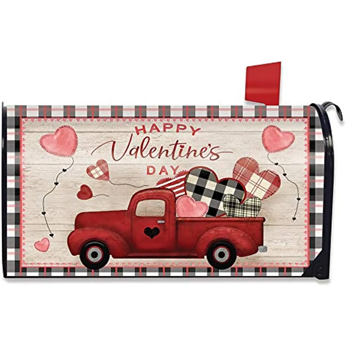 

Valentine's Love Pickup Primitive Large Mailbox Cover Holiday Oversized